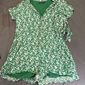 Abercrombie & Fitch Leafy Green jumpsuit